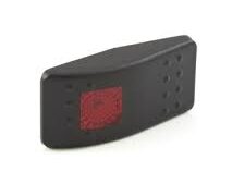 Contura II Actuator Rocker Switch Cover - Black with Red Lens