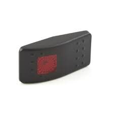 Contura II Actuator Rocker Switch Cover - Black with Red Lens - Image 1