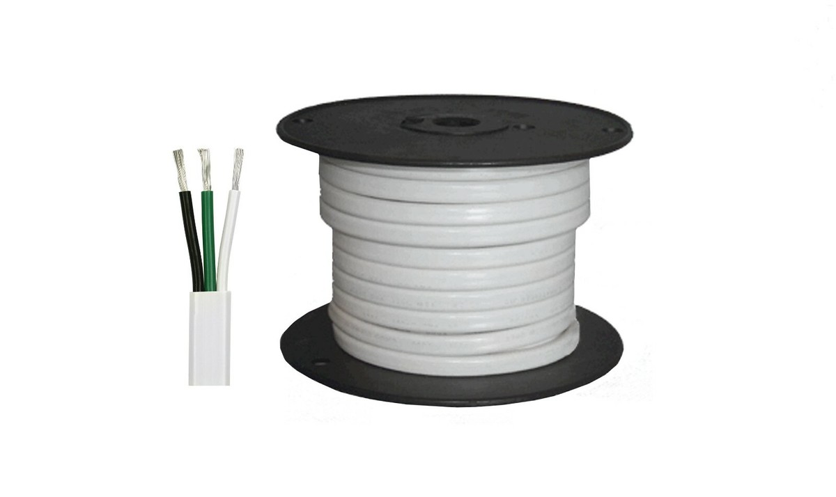 12/3 Gauge Tri-Plex White Jacket Marine Wire - 100 ft. - Image 1