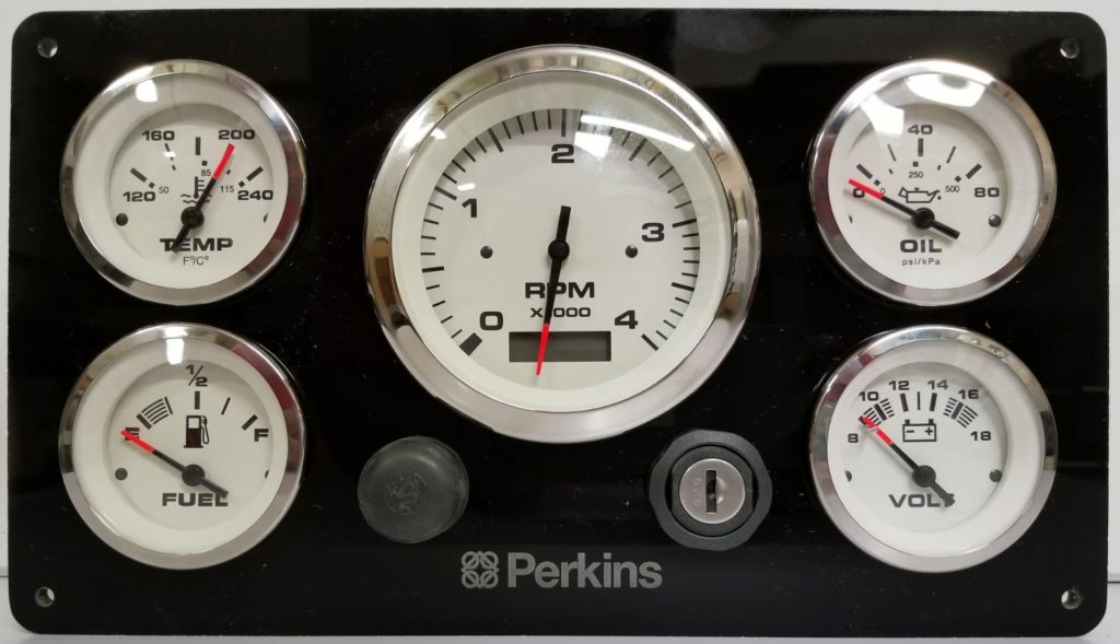 Perkins Marine Instrument Panel 12″X 6.75″ AC DC Marine, Inc.