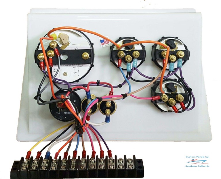 enclosed 4 gauge panel back | AC DC Marine Inc. Marine Electric ...