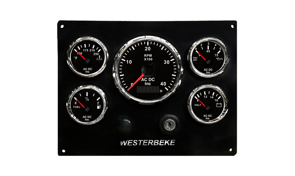 Westerbeke Engine Boat Instrument Panel Pre Wired USA Made AC DC Marine Inc.