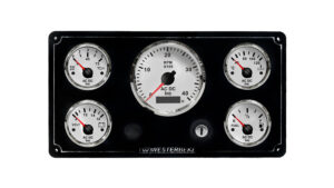 Westerbeke Marine Engine Black Panel – 5 Offshore Gauges