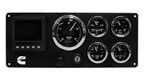Cummins Custom Marine Engine Panel with NMEA Universal Engine Gateway Monitor 5 Premier Gauges (Made in USA)