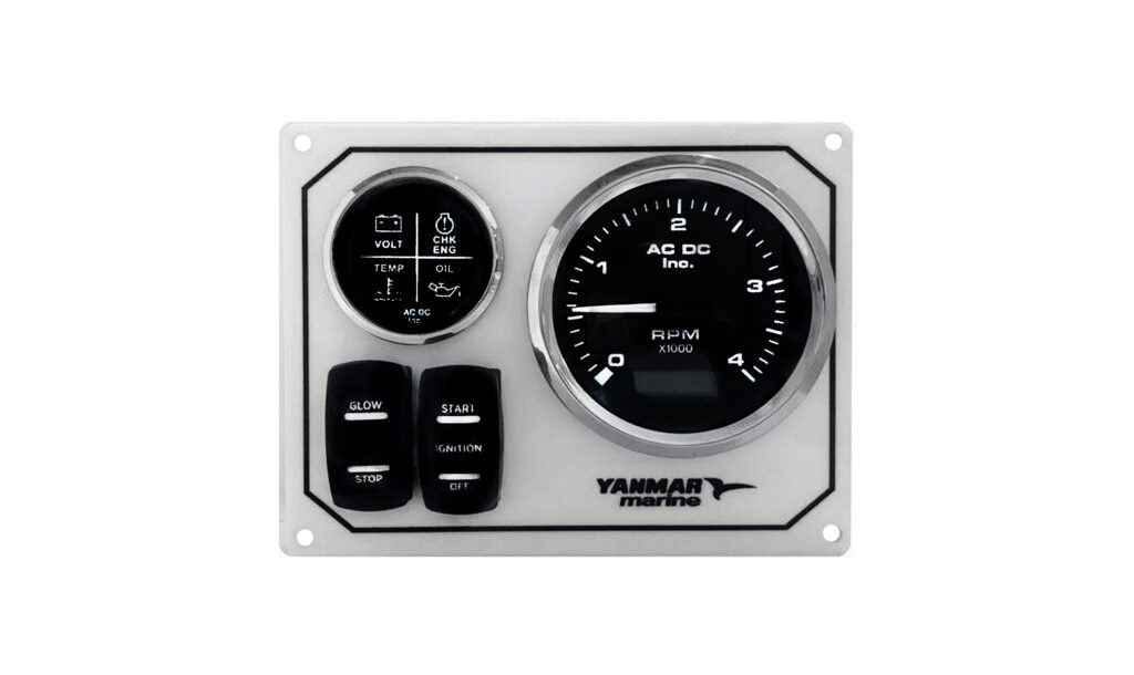 Yanmar Diesel Engine Panel with Rocker Switches 1 Premier Tachometer ...