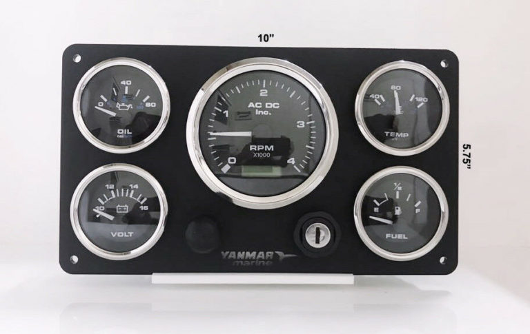 Yanmar Engine Boat Instrument Panel Pre wired- USA Made – AC DC Marine Inc.