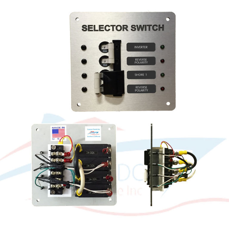 30 Amp Circuit Breaker Panel Shore power / Inverter Selector Switch Panel USA Made AC DC