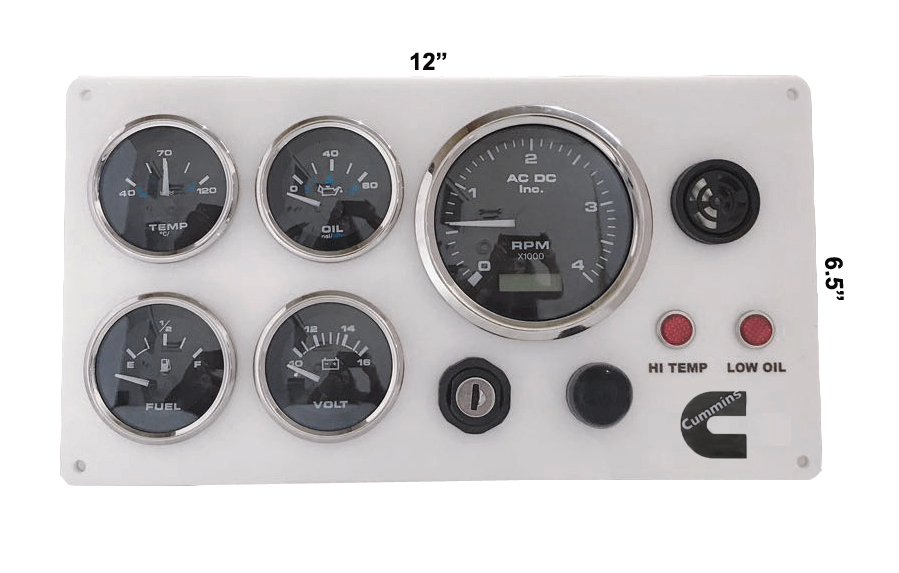 4000 RPM Programmable Tachometer Cummins Marine Engine Instrument Panel