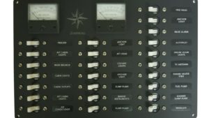 24 switch circuit breaker panel DC Power Distribution Panel w/Analog DC Voltmeter,