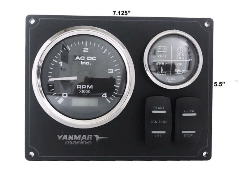 Yanmar instrument Panel B type USA Made Pick Up AC DC Marine