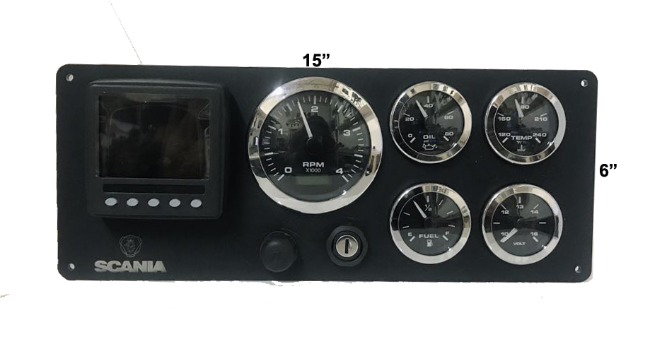 Scania Engine Boat Instrument Panel Pre wired USA Made – AC DC Marine Inc.