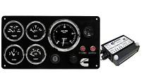 Cummins Marine Instrument Panel with NMEA 2000 Engine Data Converter 5 Premier Gauges (Made in USA)
