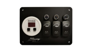 Bilge Pump Panel With Digital Counter For 3 Pump System, Black