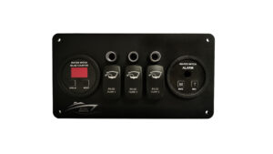 Bilge Pump Panel With Digital Counter & Audible Alarm with Mute For 3 Pump System, Black