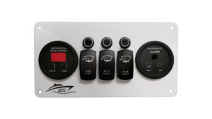 Bilge Pump Panel With Digital Counter & Audible Alarm with Mute For 3 Pump System, White