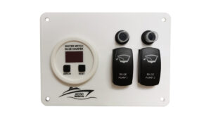 Bilge Pump Panel with Digital Cycle Counter for 2 pump system, White