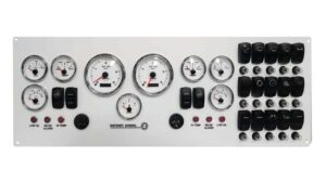 Detroit Diesel Custom Dual Engine Panel with Rocker 9 Premier Gauges