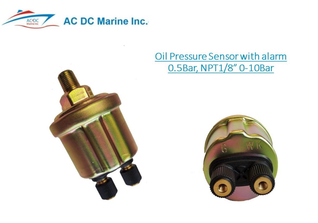 Marine Oil Pressure Sensor with Alarm 0.5bar, NPT 1/8″ 010bar / 0