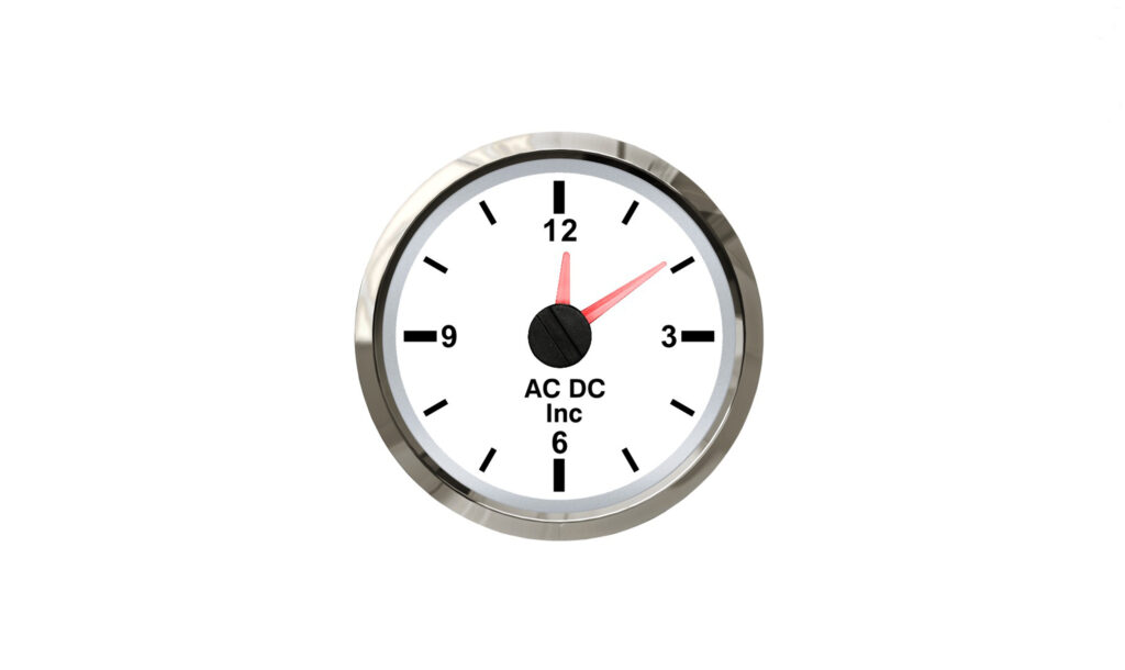 Clock Gauge AC DC Marine Inc.