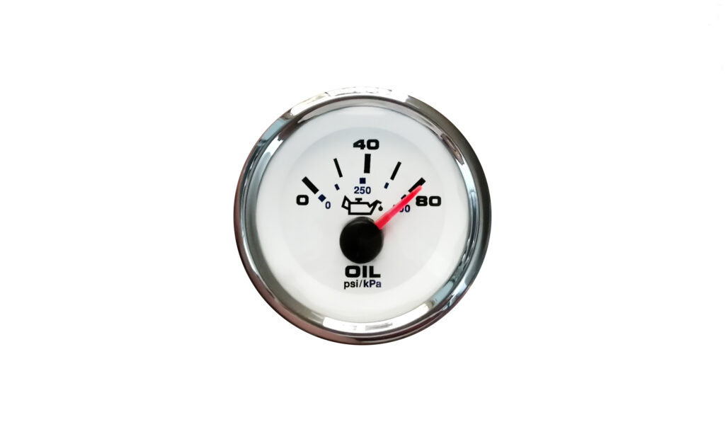 Engine Oil Pressure Gauge 080 psi AC DC Marine Inc.