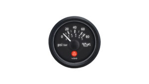 VDO Switzerland Marine Viewline Pressure 80 PSI/5 bar gauge 12/24 Volt Black