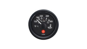 VDO Switzerland Marine 2-1/16 in. ViewLine Onyx 300°F / 150°C Electric Oil Temperature Gauge 12/24V Black
