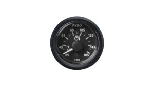 VDO Switzerland Marine 2-1/16" (52mm) Viewline Pyrometer - 1650°F  Black