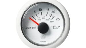 VDO Switzerland Marine 2-1/16" (52mm) ViewLine Transmission Oil Pressure 25 Bar/350 psi- 8-32V - White