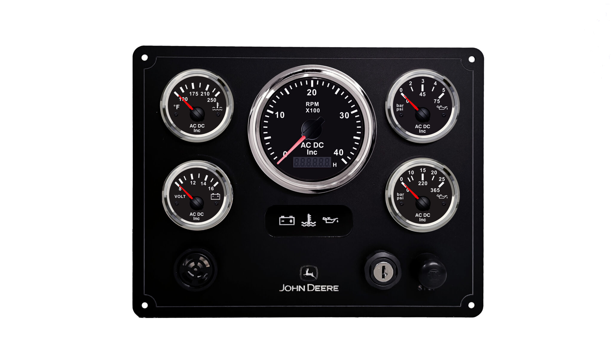 John Deere Marine Engine Instrument Panel 5 Offshore Gauges | AC DC ...