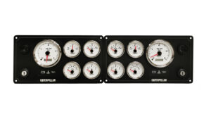 Caterpillar Diesel Dual Engine Panel Set 10 Premier Gauges (Made in USA)