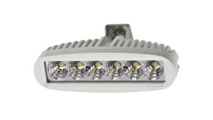 Mount 18W LED Cockpit & Deck Light 10-32VDC, Satin White Finish, IP67, 10' Cable