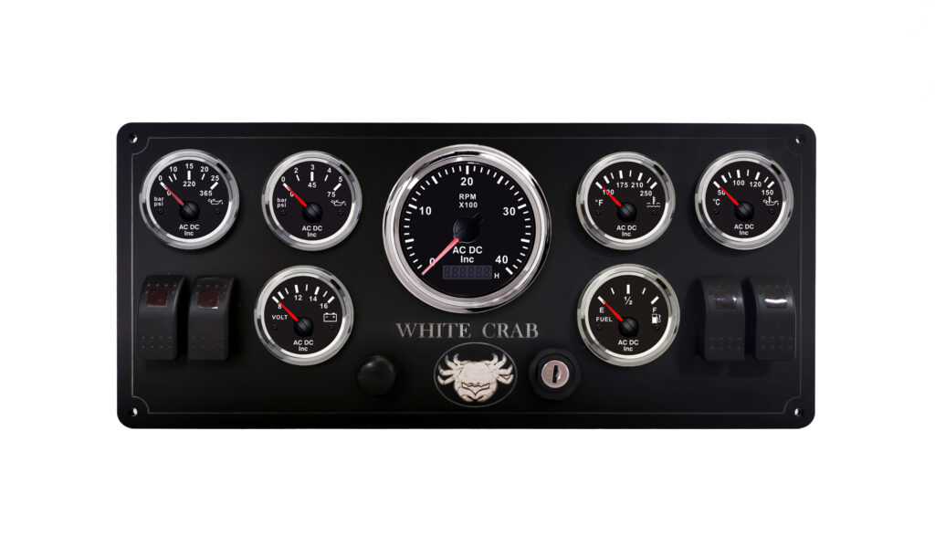 Custom Marine Engine Boat Instrument Panel Prewired USA Made AC DC Marine Inc.