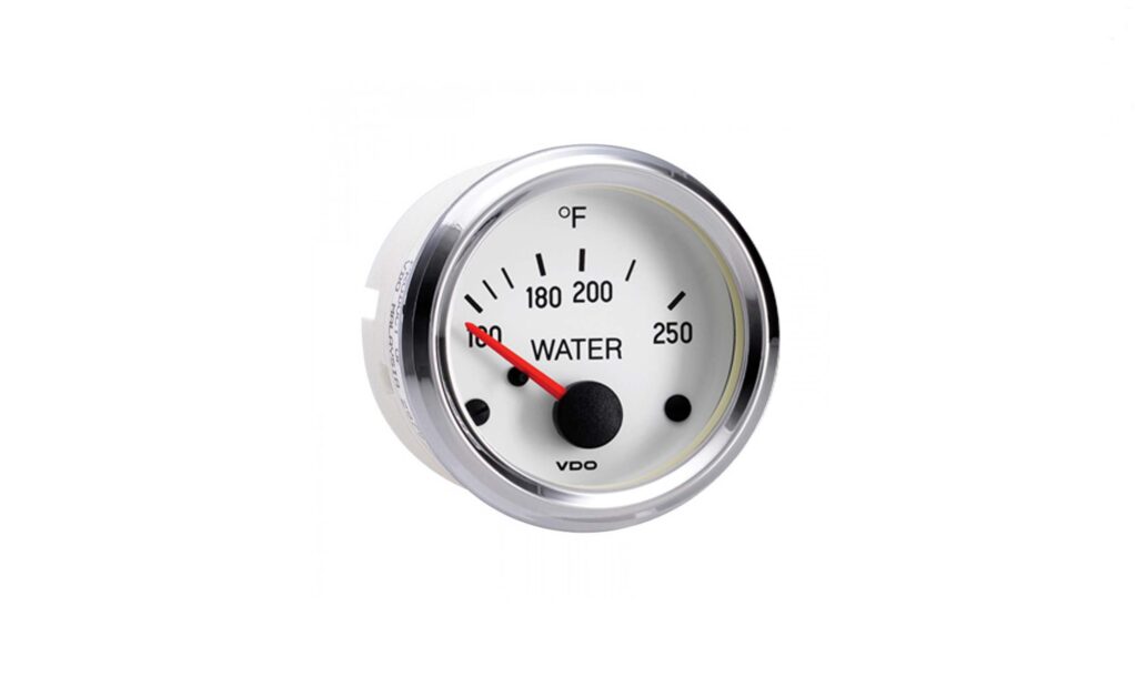 VDO Cockpit White & Chrome 250°F Water Temperature Gauge with VDO