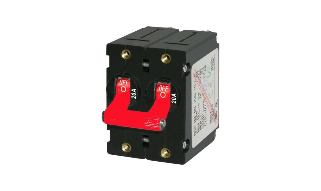 赤柴 Blue Sea A-Series Red Toggle Circuit Breaker – Double Pole 20A