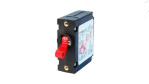 Blue Sea A-Series Red Toggle Circuit Breaker - Single Pole 5A - 50A