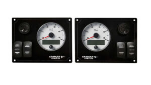Dual Set of Yanmar Engine Panels with Rocker Switches 2 OceanLink Tachometers