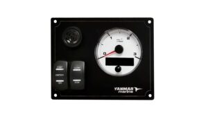 Yanmar Engine Panel with Rocker Switches 1 OceanLink VDO Tachometer