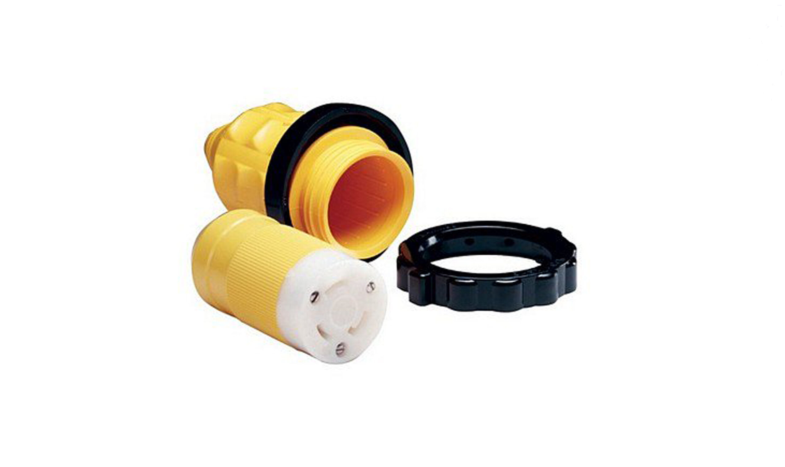 Marinco 305CRCN.VPK 30A Female Connector W/Cover & Rings - Image 1