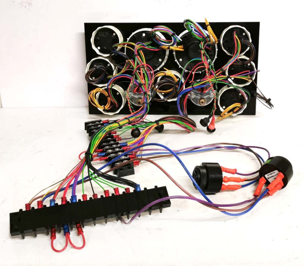 Custom Panel with VDO View Line Chrome Gauges AC DC Marine Inc.