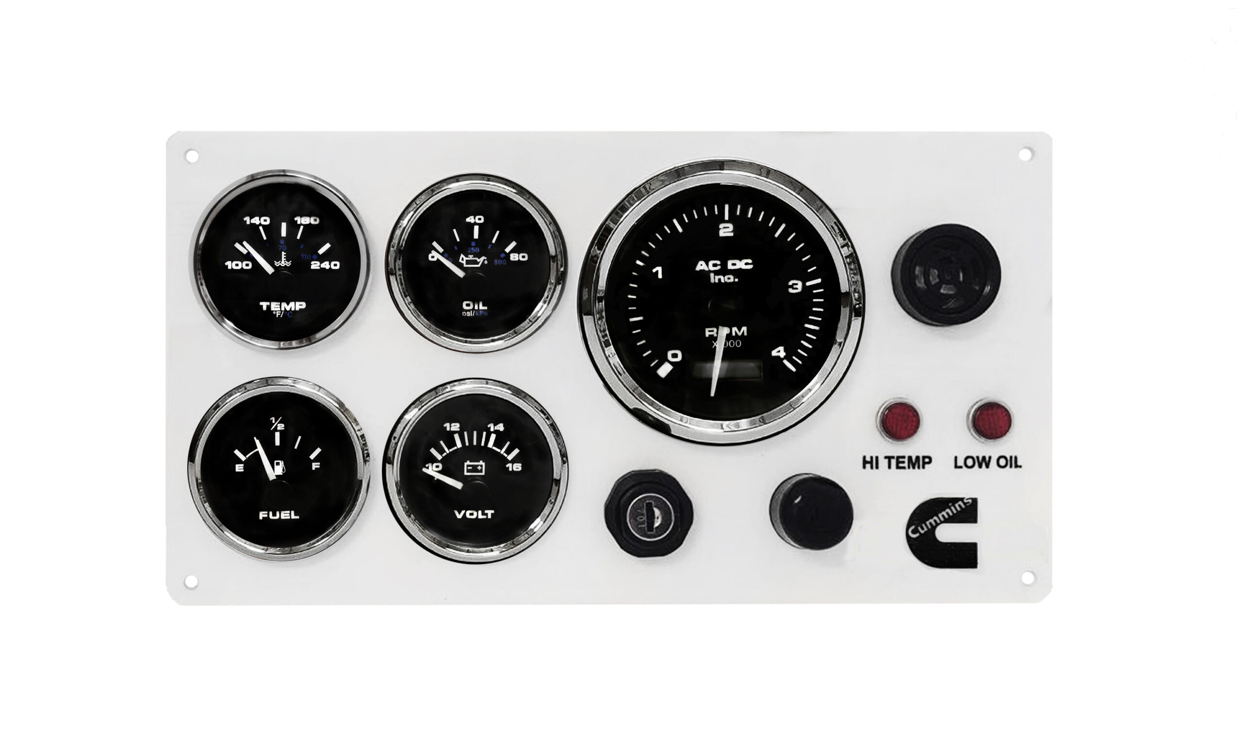Cummins Marine Instrument Panel 5 Premier Gauges (Made in USA) | AC DC ...