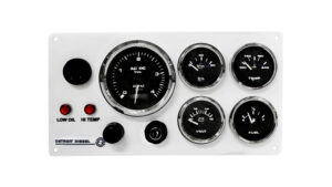 Detroit Diesel Marine Instrument Panel 5 Premier Gauges (Made in USA)