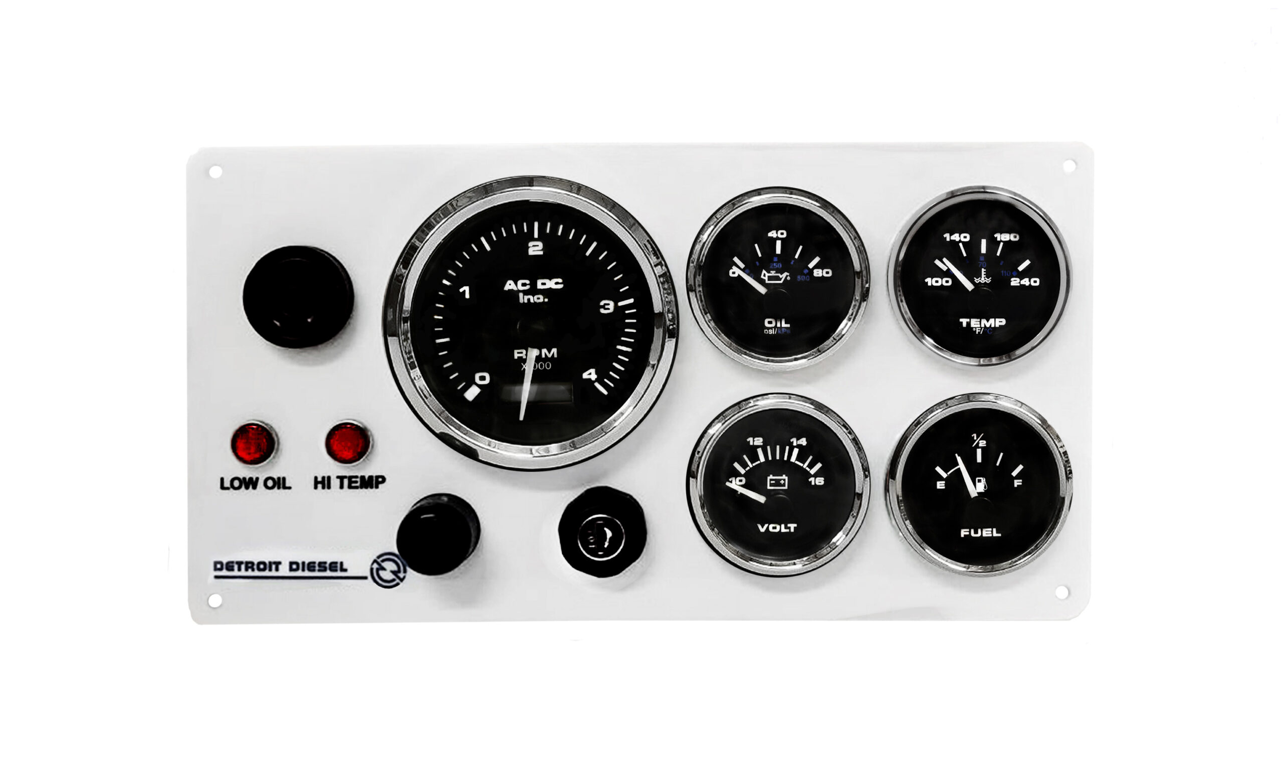 Detroit Diesel Marine Instrument Panel 5 Premier Gauges (Made in USA) - Image 1