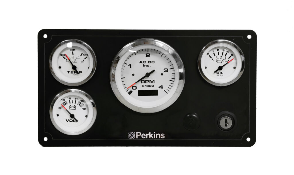 Perkins Marine Engine Boat Instrument Panel Prewired USA Made AC DC