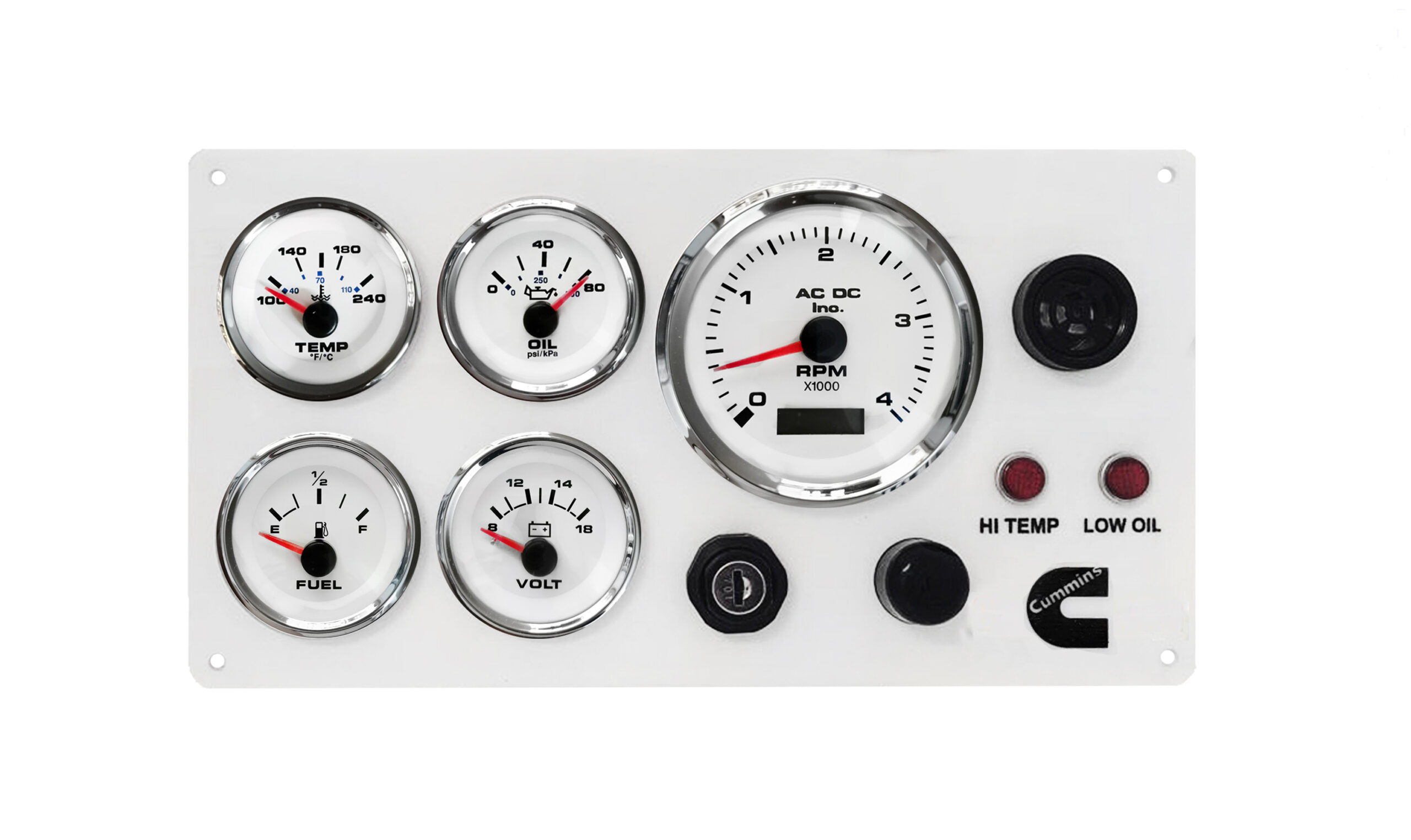 Cummins Marine Instrument Panel 5 Premier Gauges (Made in USA) | AC DC ...