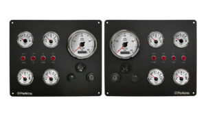 Perkins Marine Dual Set of Instrument Panels 10 Offshore Gauges