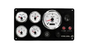 Detroit Diesel Marine Panel 5 Premier Gauges (Made in USA)