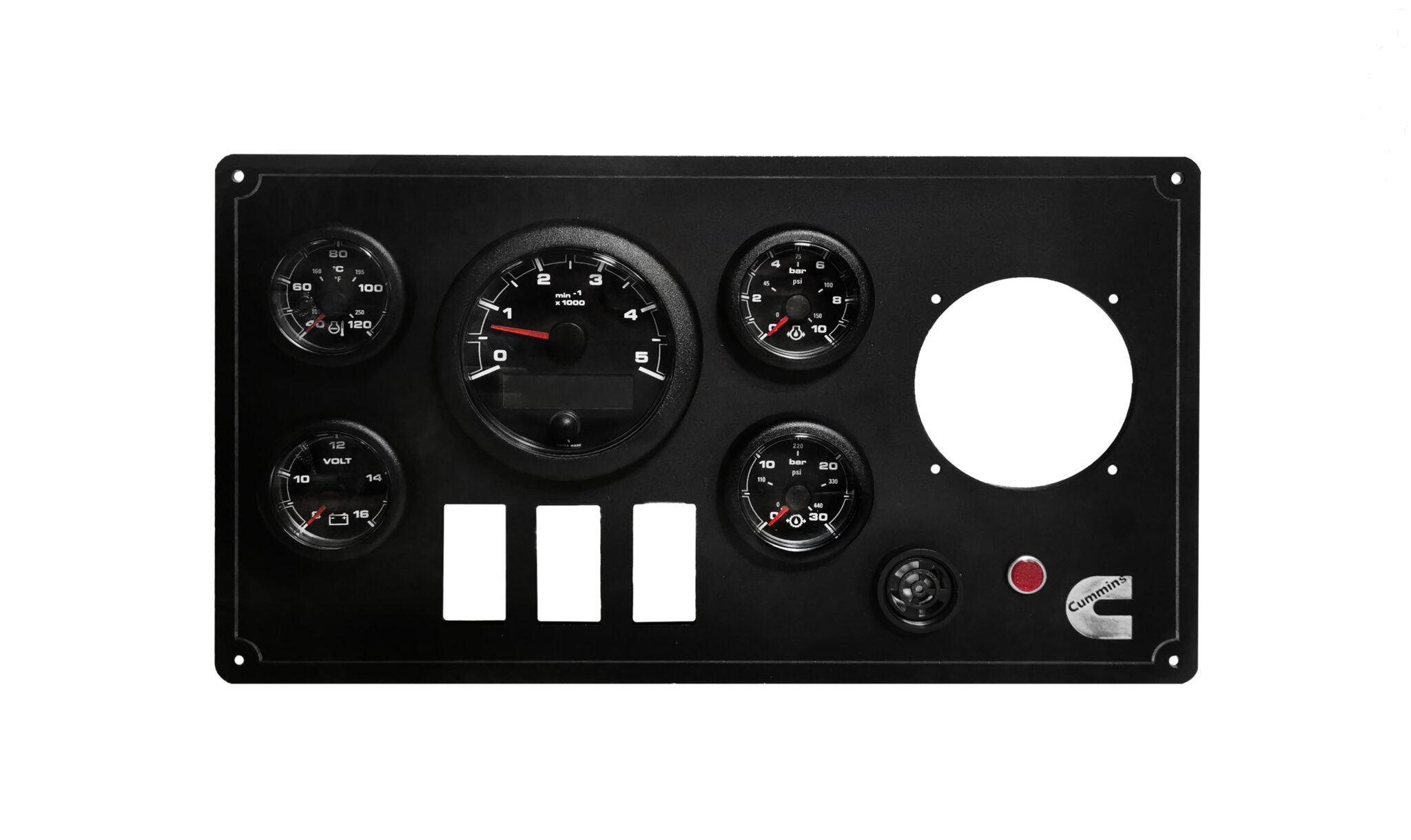 Cummins Custom Panel with 5 OceanLink VDO Gauges + Custom Rocker ...