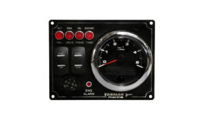 Yanmar Engine Control Panel with Rocker Switches 1 OceanLink Tachometer
