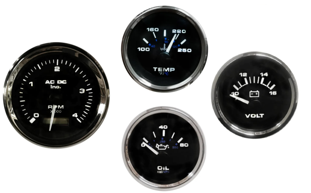 Yanmar Custom Recessed Engine Panel 4 Premier Gauges (Made in USA