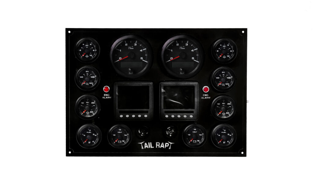 Custom Engine Marine Instrument Panel with OL VDO Gauges & V3 NMEA 2000